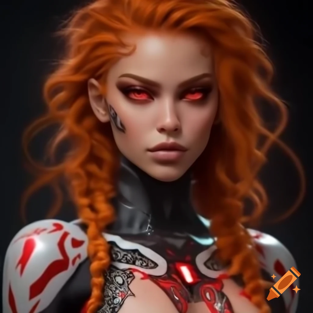 Cyberpunk characters with augmented eyes on craiyon