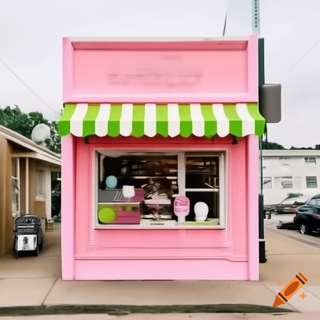 Storefront boutique windows displaying fashion items on craiyon