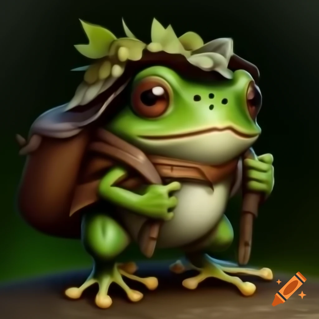 Dungeons and Dragons herbalist frog character
