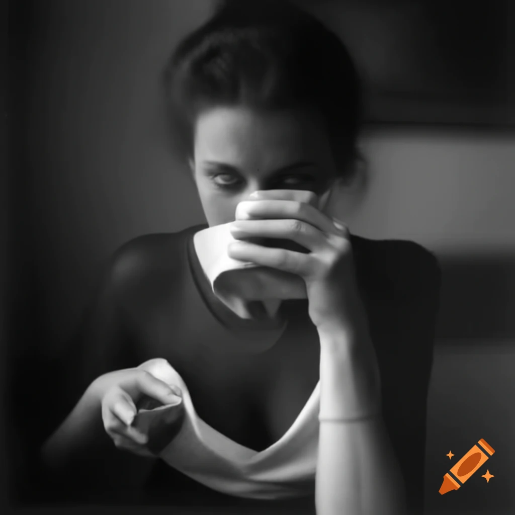 Woman crying with cockroaches