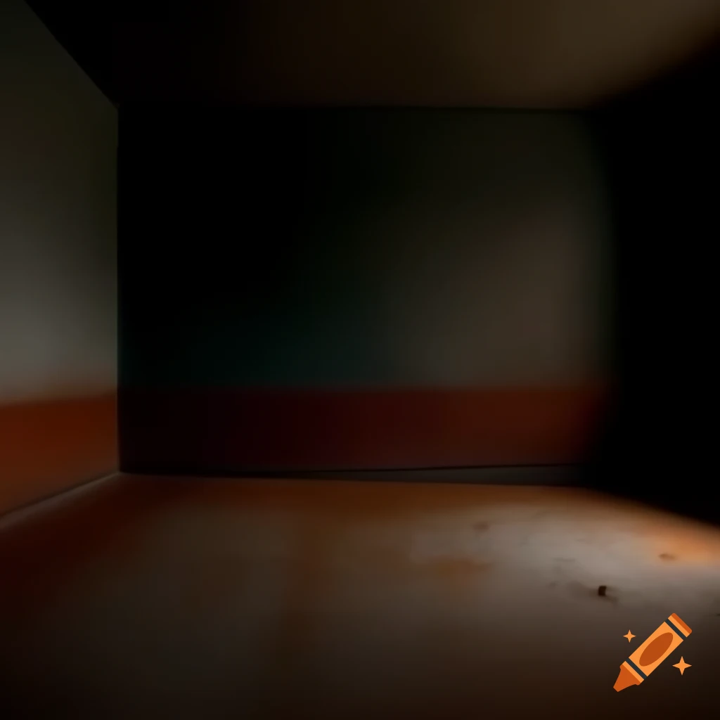 Dark blank room with monochrome rusty brown colors on craiyon