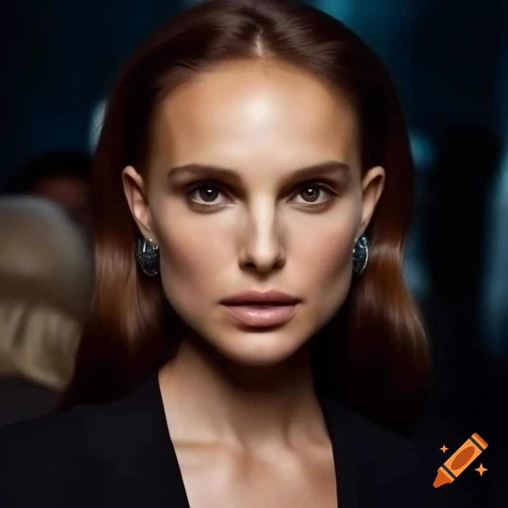 Hyper-realistic photo of a beautiful young European actress resembling Natalie Portman and Ashley Judd