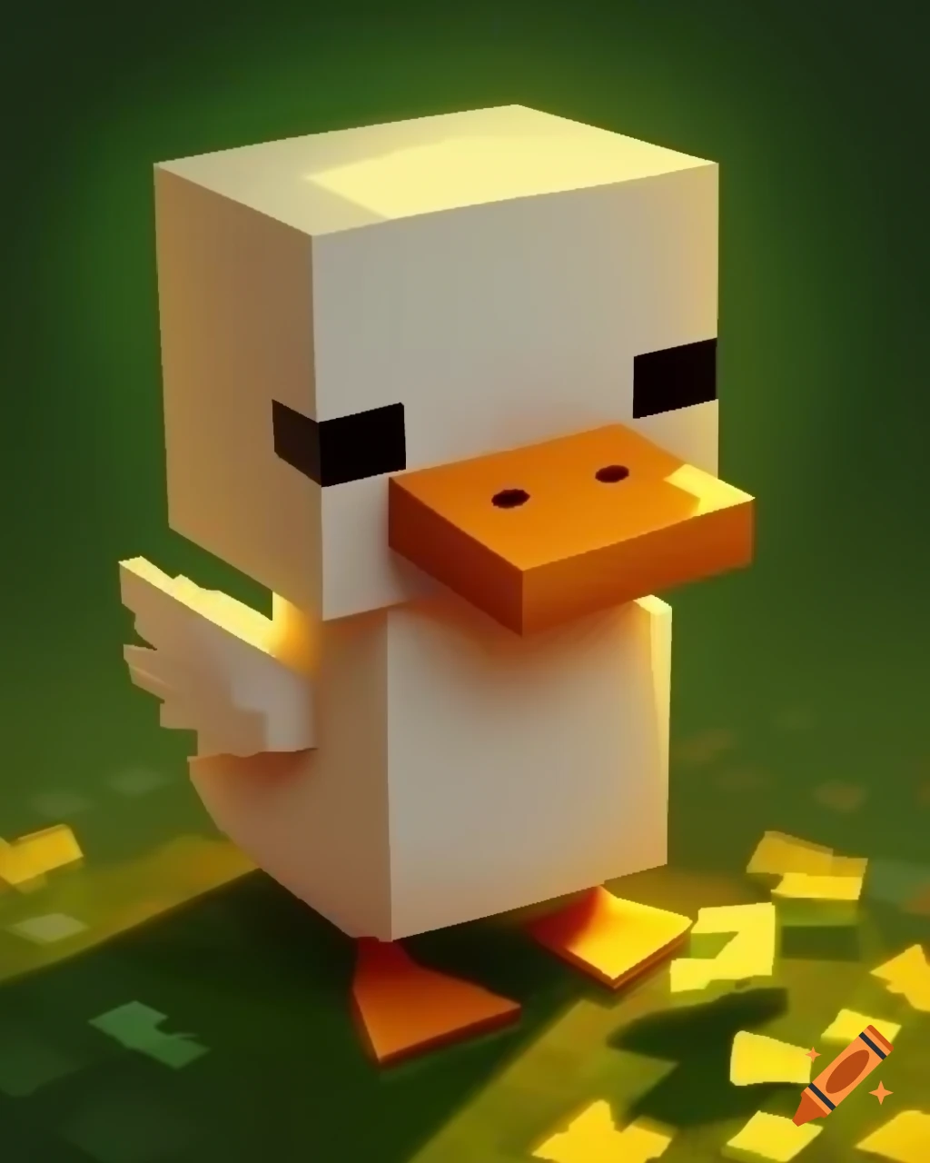 Minecraft-style duck profile picture