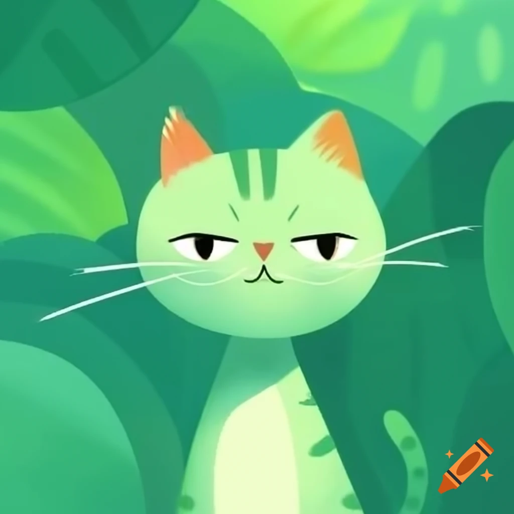 8-bit mint green cat pixel art