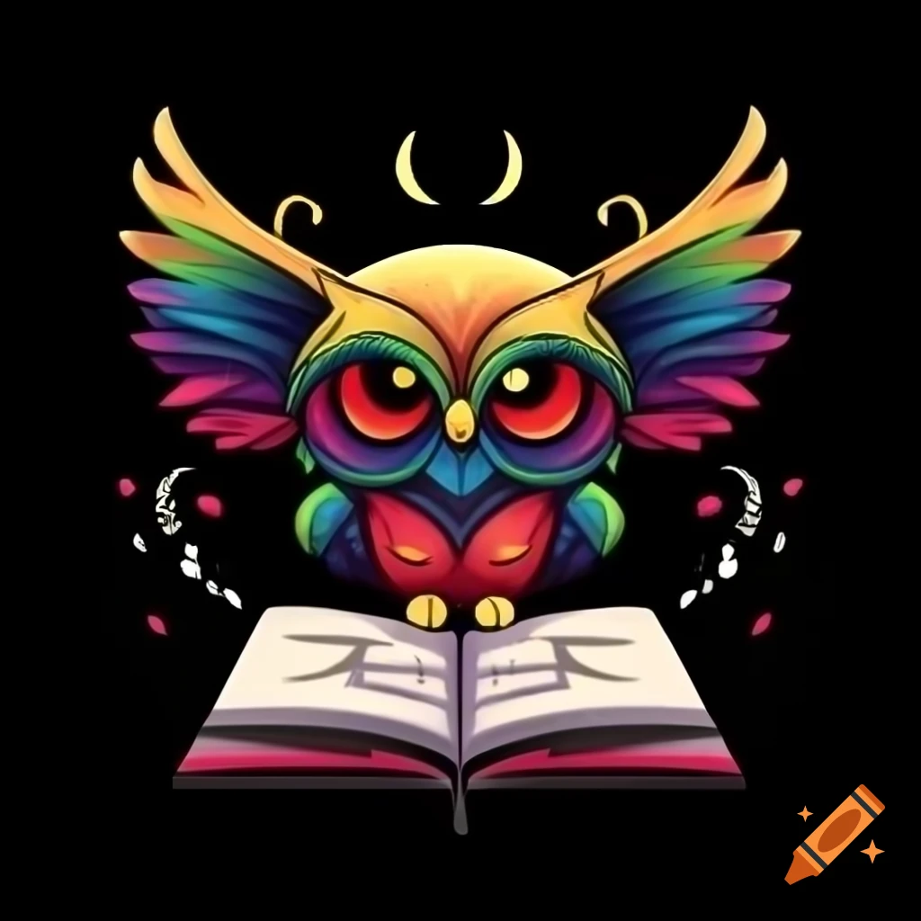 Symbol of a book and air magic on a wooden emblem for d d 5e on craiyon