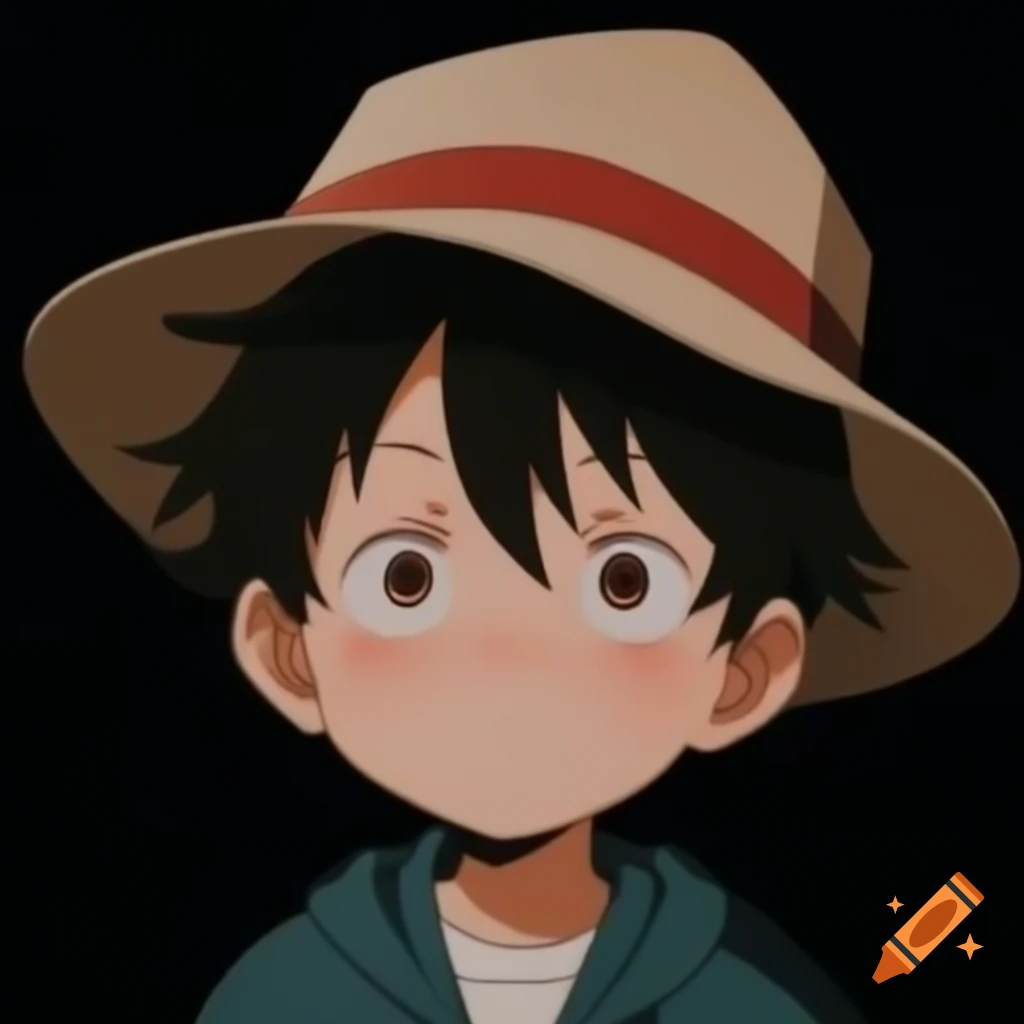 Anime boy wearing a hat against black background