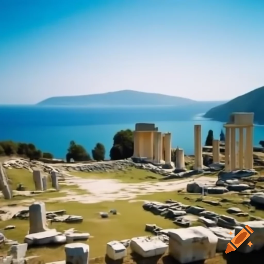 Greek ruins beside the coast
