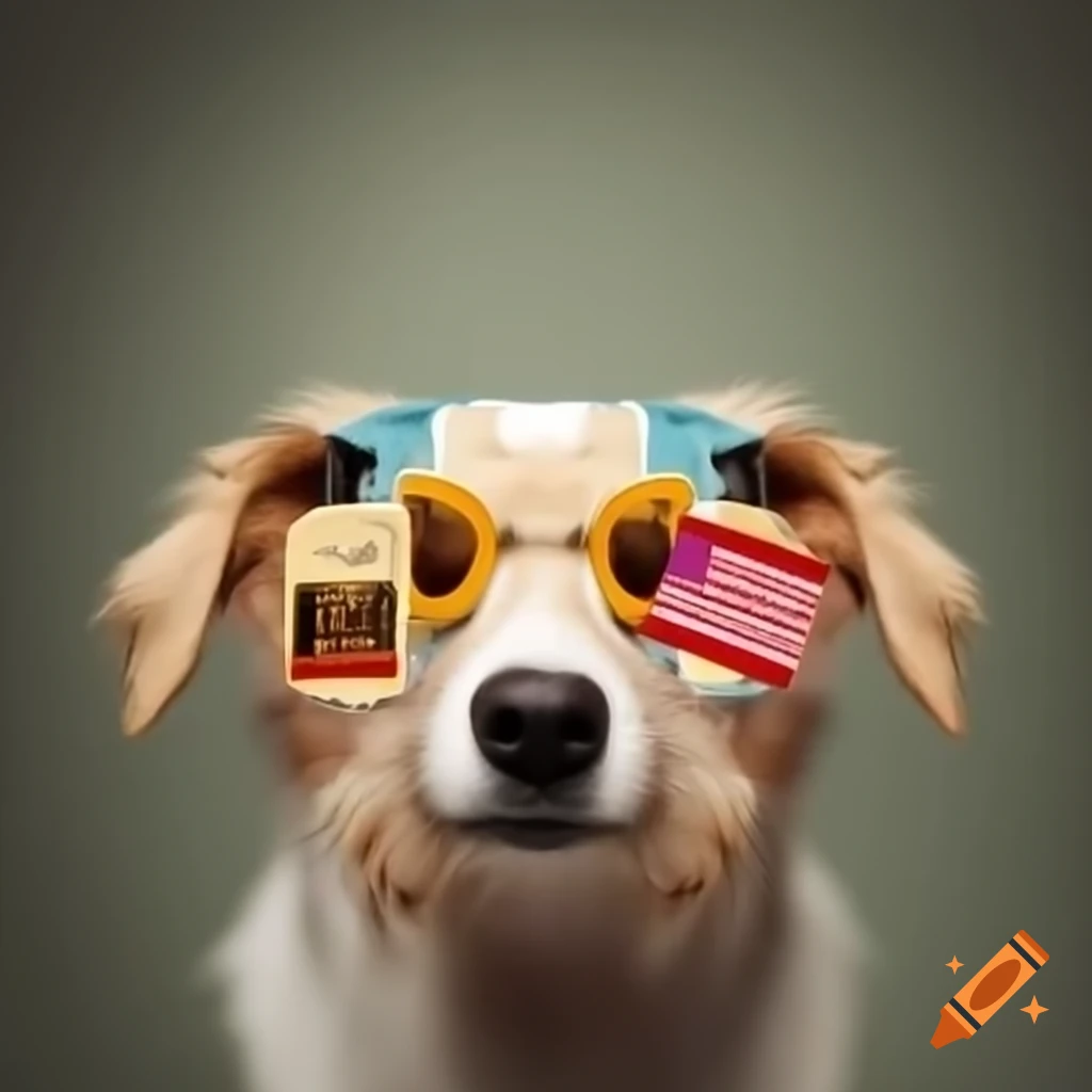 Dog food labels featuring Donald Trump's face