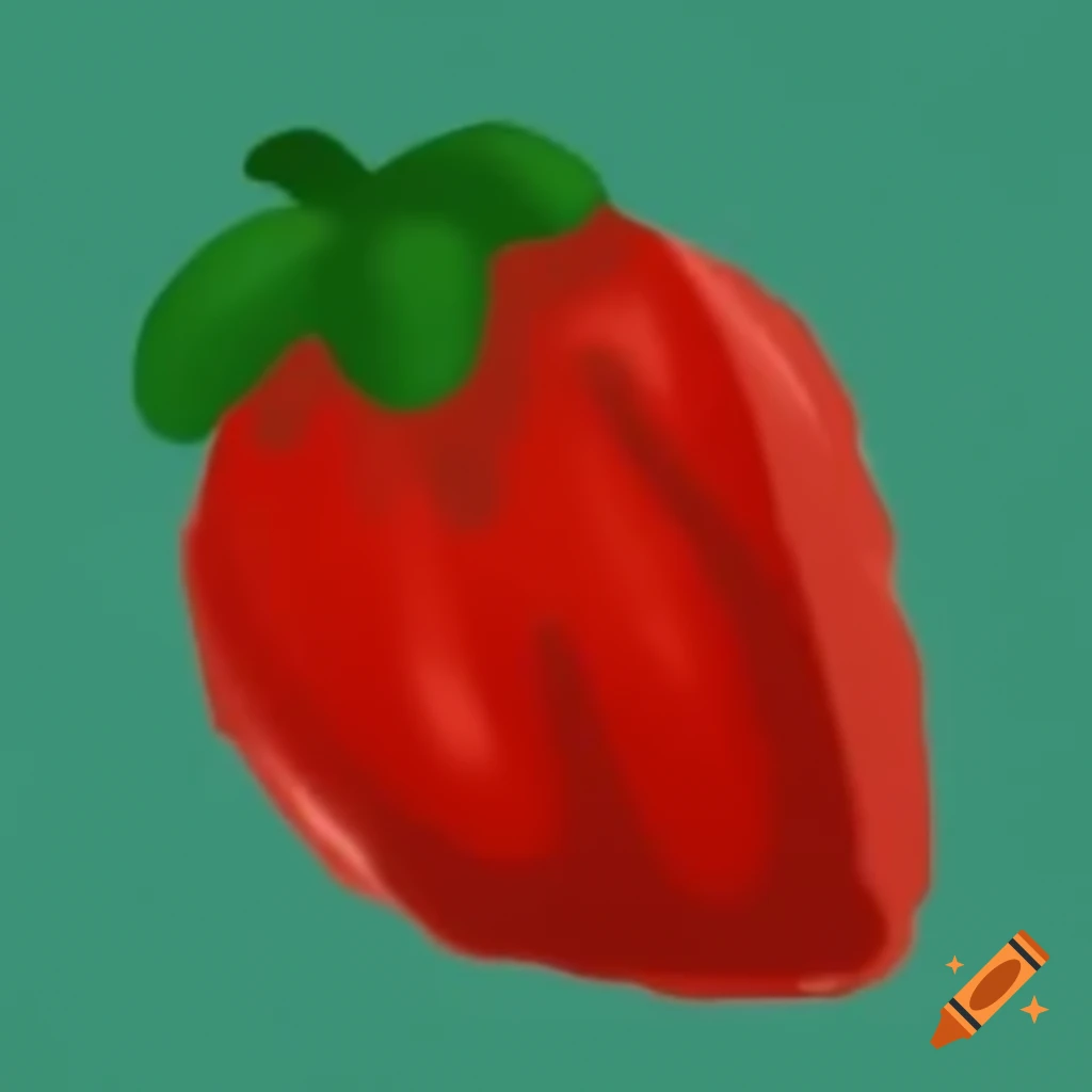 Strawberry resembling a mouse shape