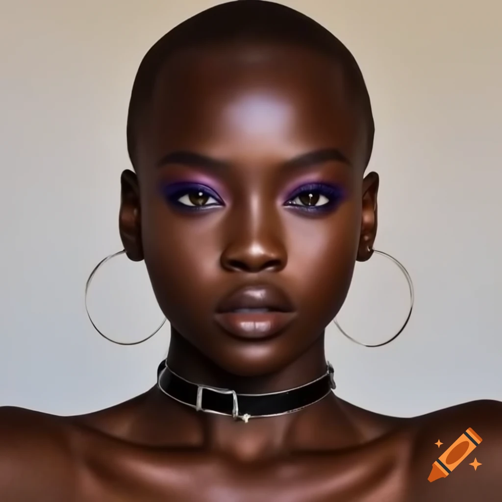 Striking Portrait Of Young Woman With Half Shaved Hair Edgy 