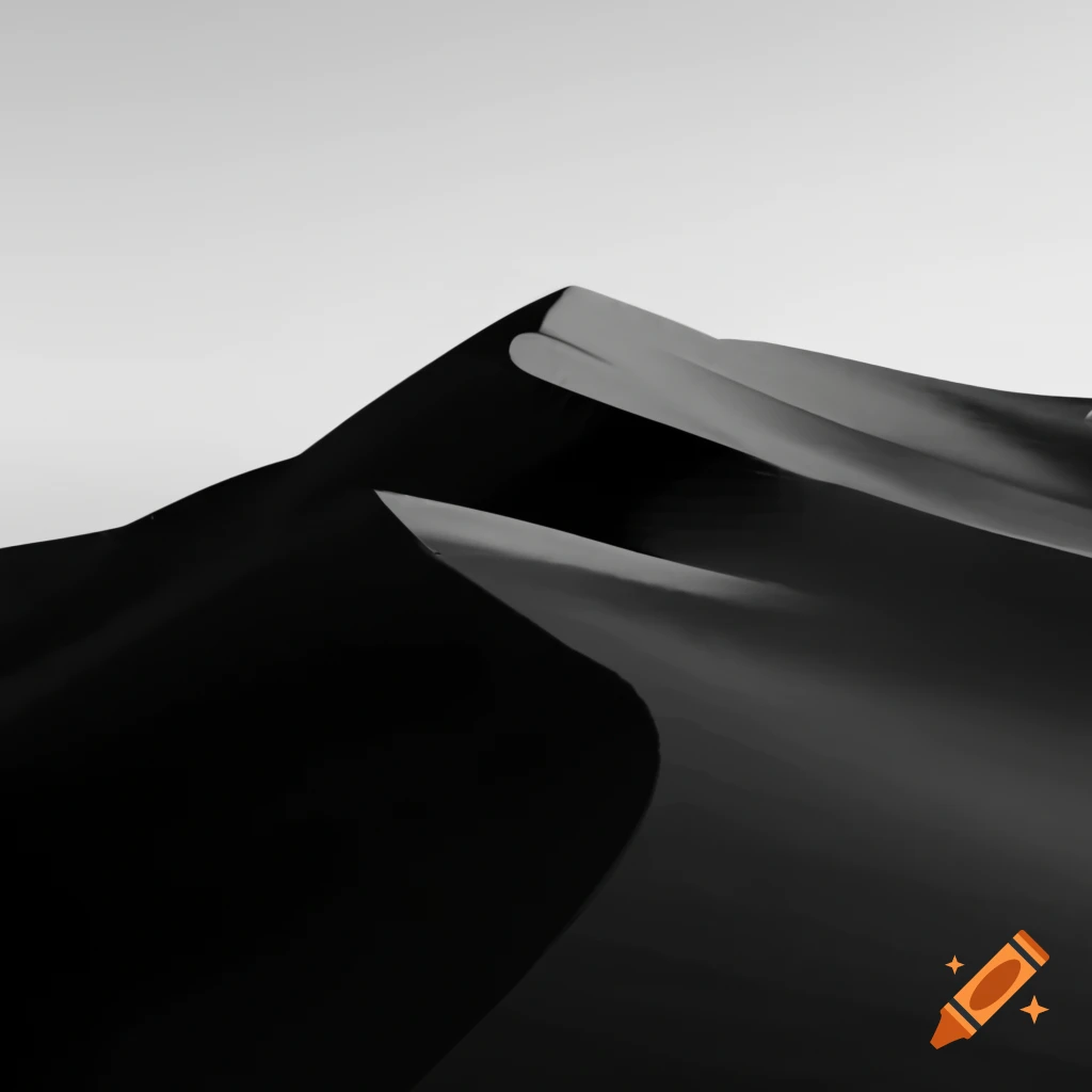 Black dunes against a minimalistic background