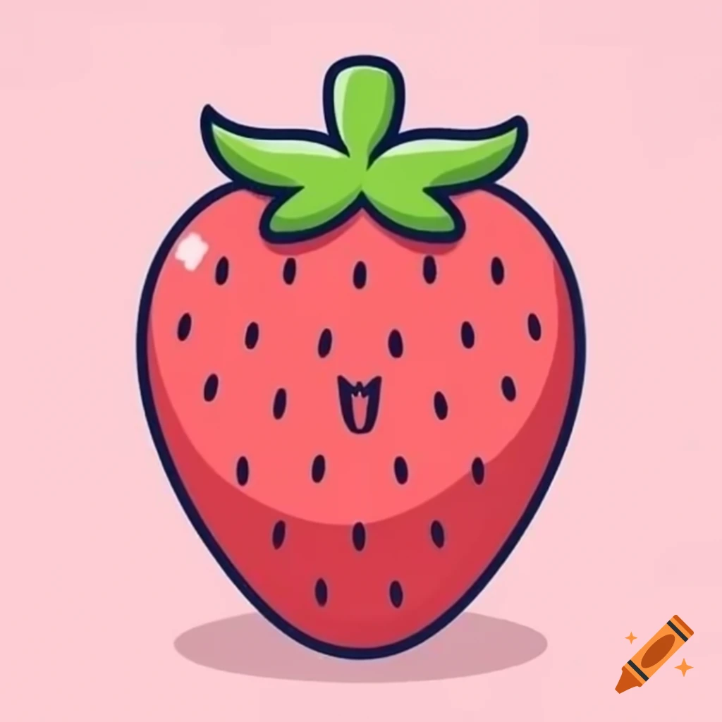 Strawberry resembling a mouse shape