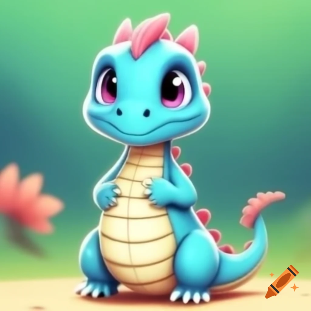 Cute Baby Dragon Illustration On Craiyon