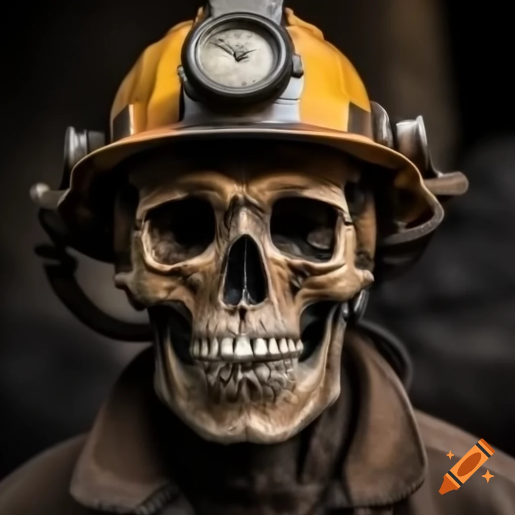 Skull miner character design
