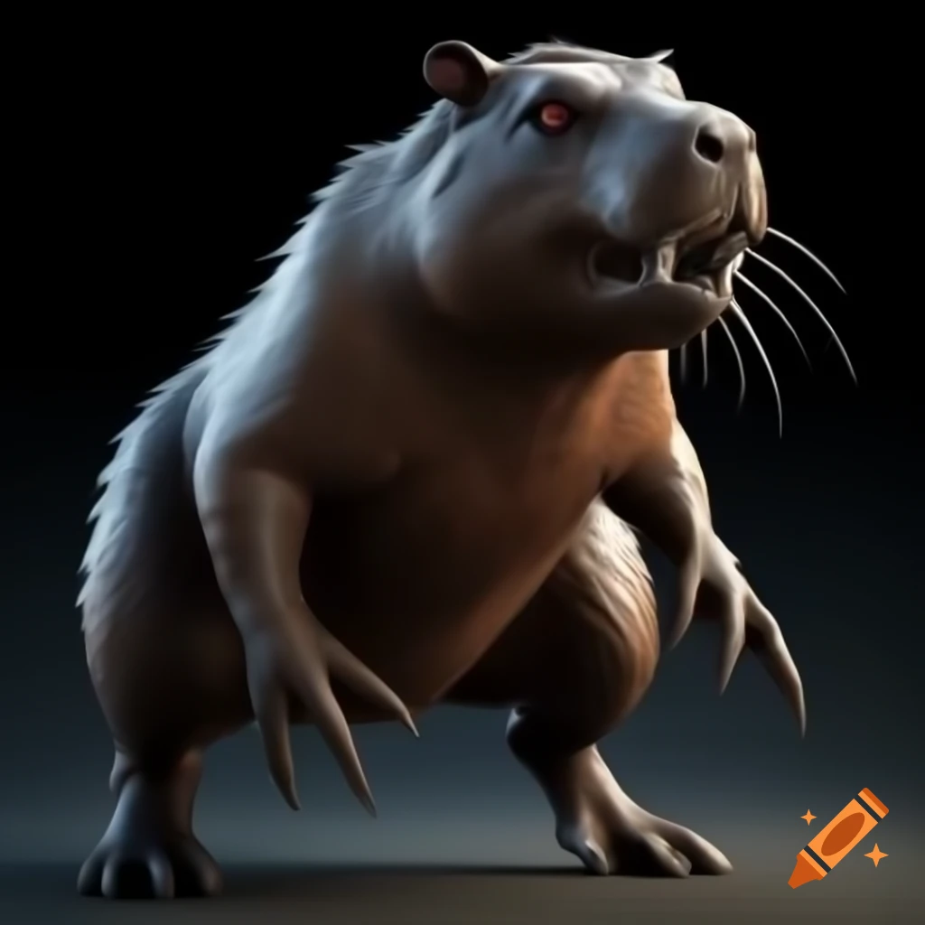3D model of Capybara creature from Resident Evil in survival horror setting
