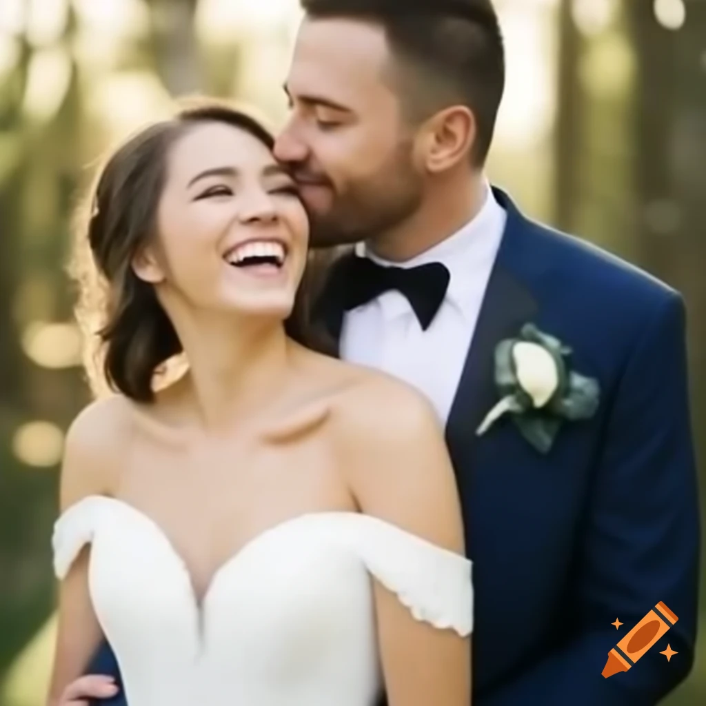 Happy couple celebrating their wedding