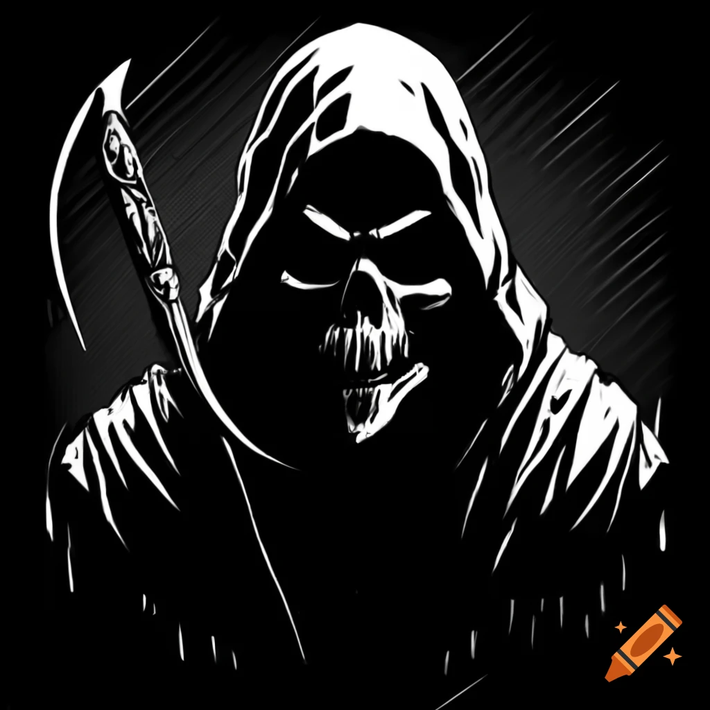 Silhouette of a reaper shadow