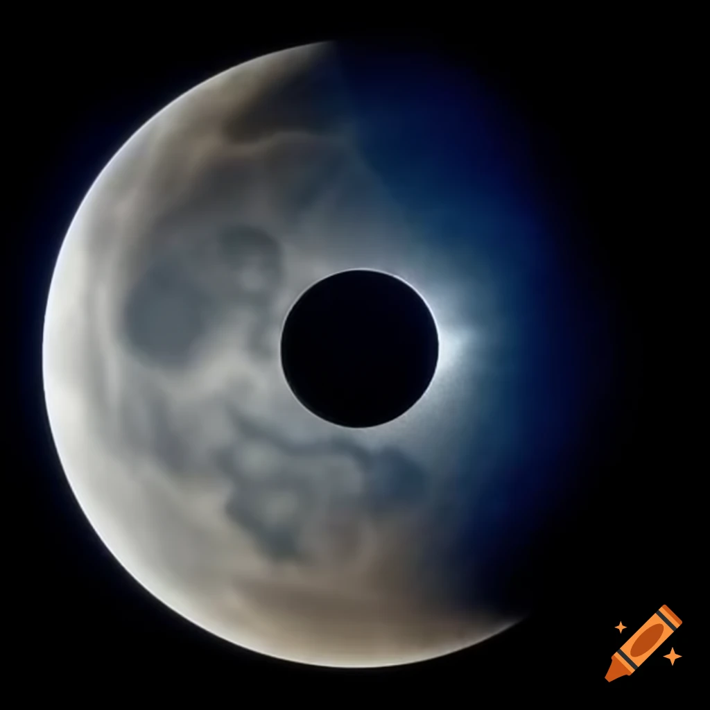 Crescent moon with an eye symbol in the center