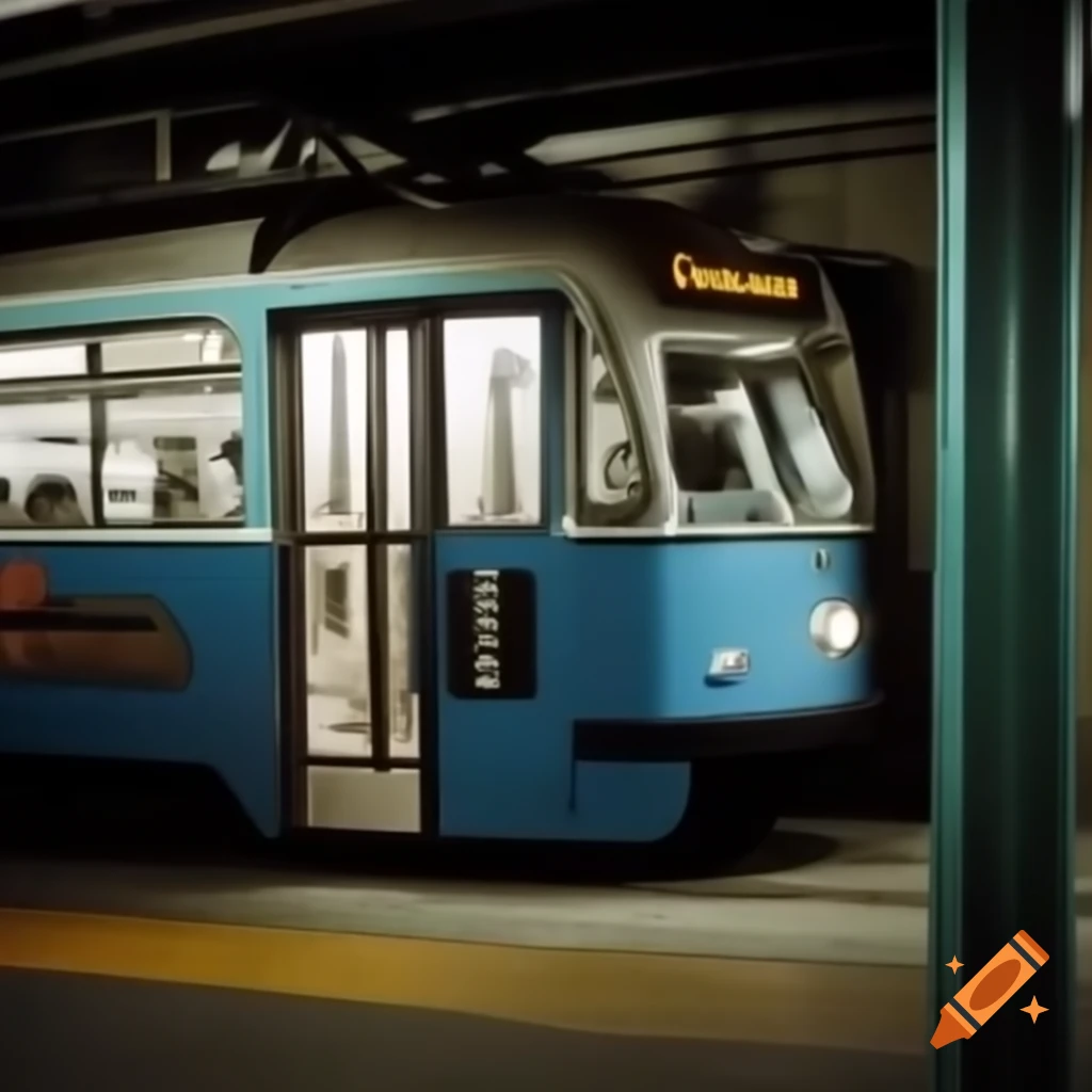 4-Car GATA LRV trolley entering Underground Liberty Street Station in Galieotropolis