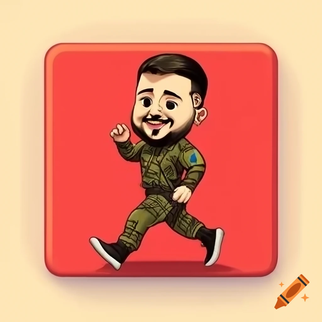 Volodymyr Zelensky marching in Red Square with a happy expression, hyper-realistic photography