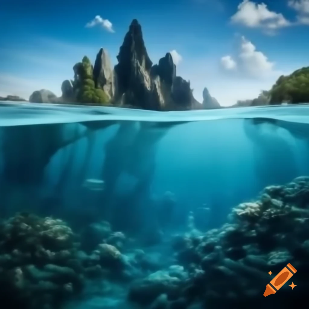 Vibrant underwater world teeming with marine life