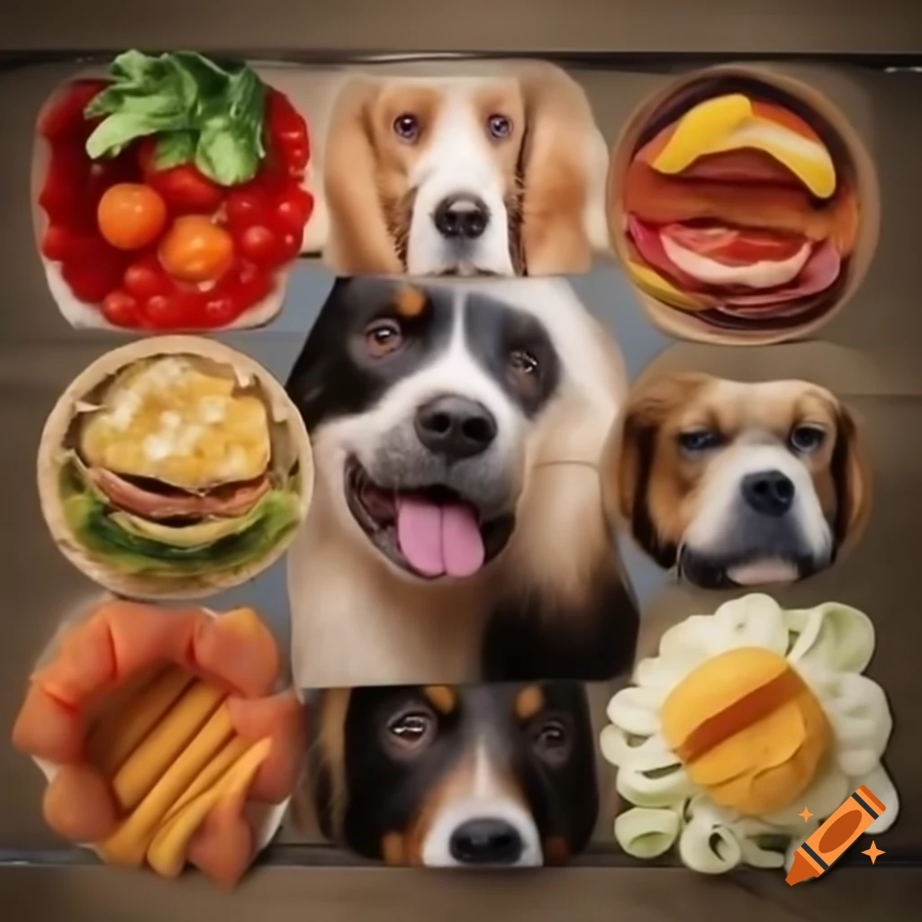 Dog food labels featuring Donald Trump's face