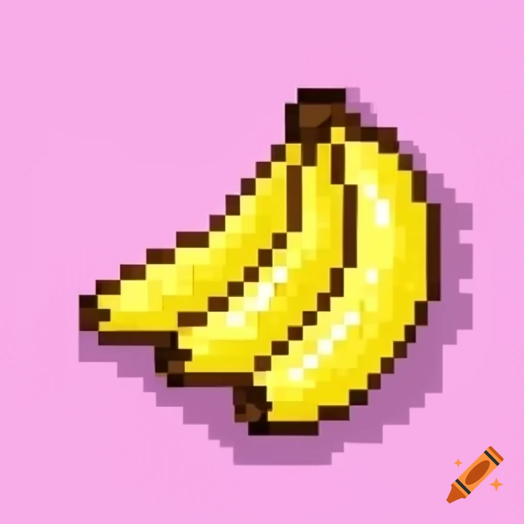 2D pixel art of a banana sprite