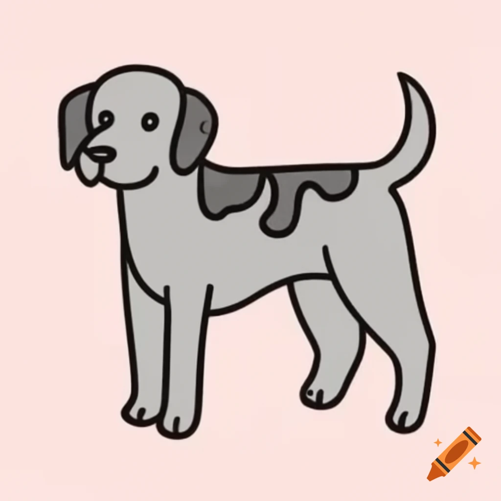 Gray and black golden doodle dog