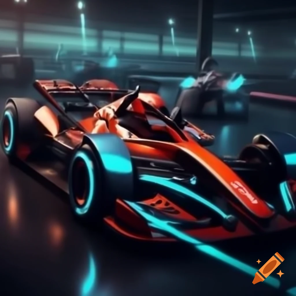 Futuristic F1 style racing go-kart
