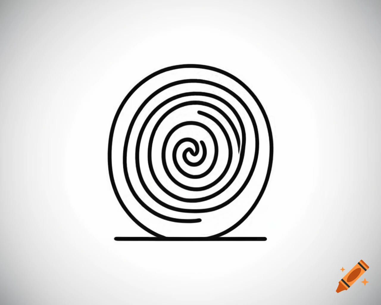 Simple vector icon of a limbo spiral