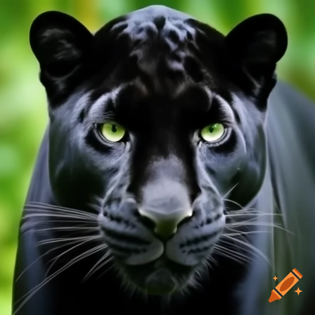 Black panther in natural habitat