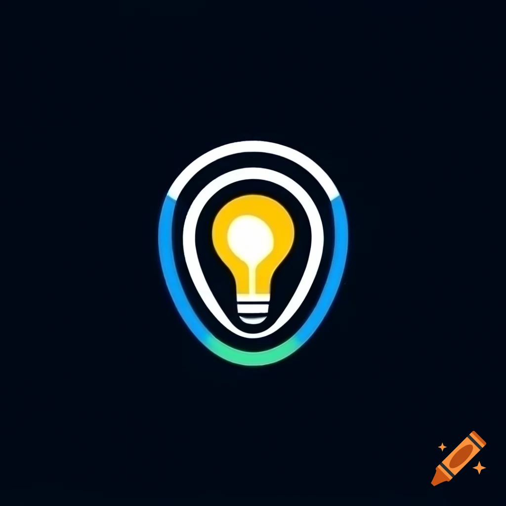 Logo design featuring a light bulb