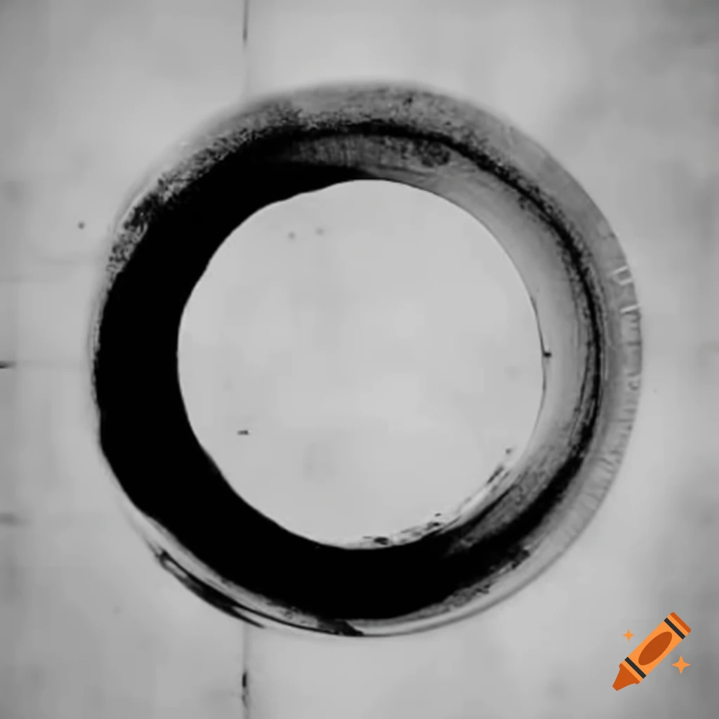 Flat black circular drift marks on concrete surface