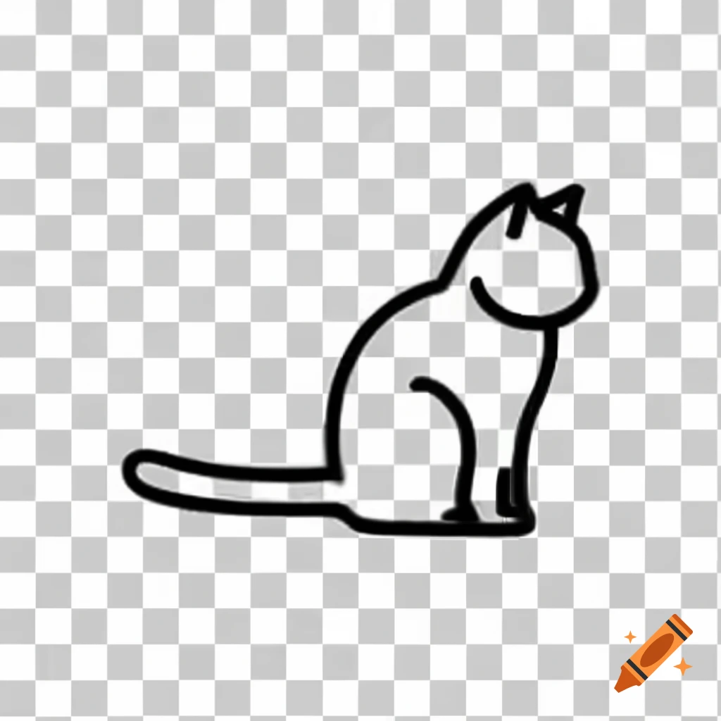 Outline drawing of a rabbit on craiyon