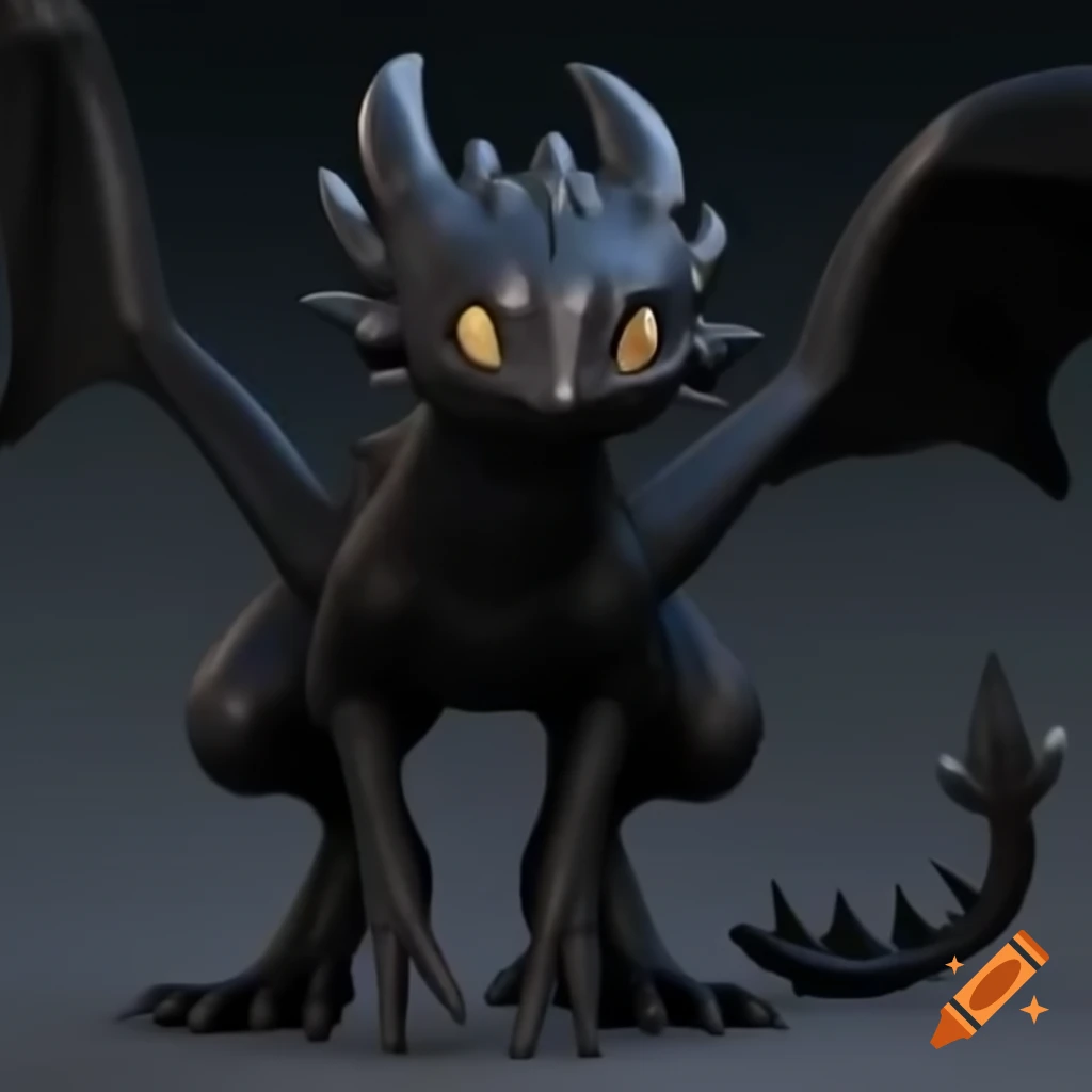 Humanoid toothless dragon creature with digitigrade legs and human-like posture