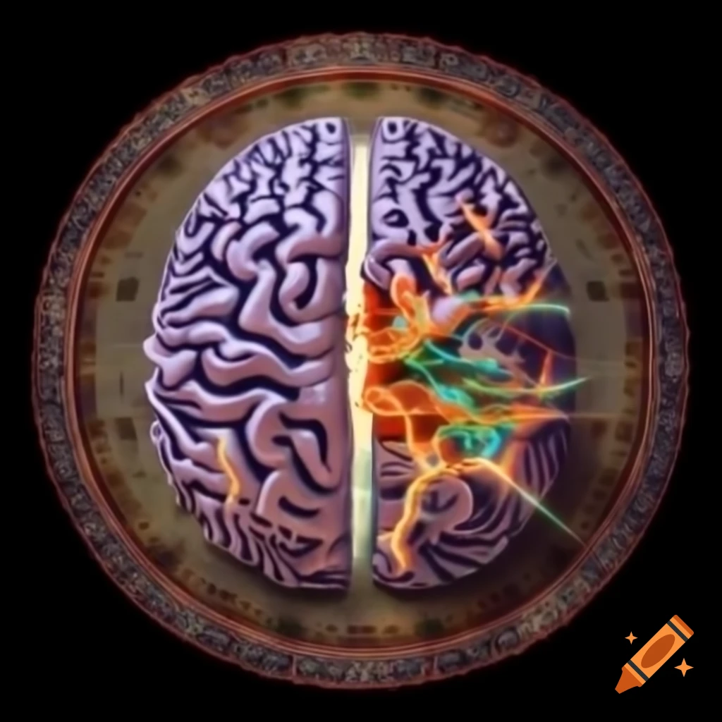 Intricate mosaic of the brain showcasing neuronal networks at various scales