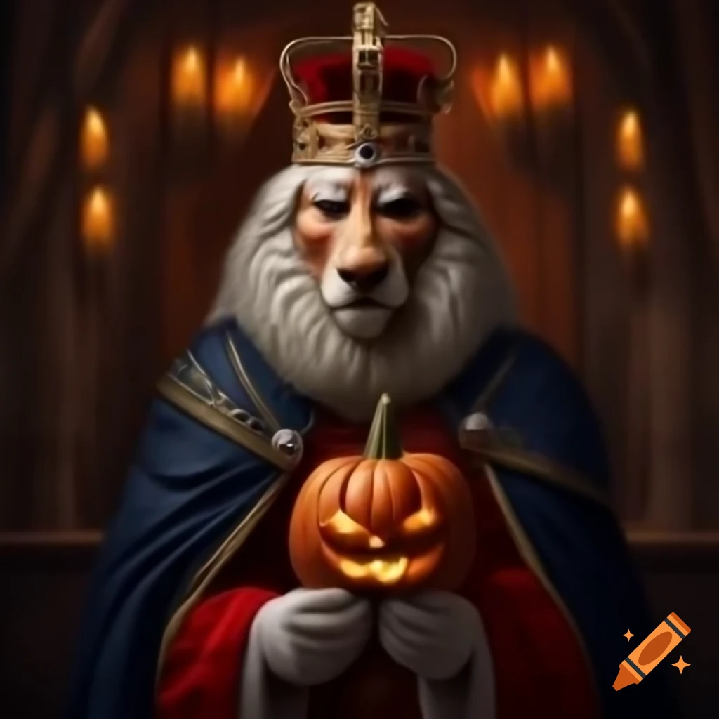 King William the Lionheart themed Halloween scene