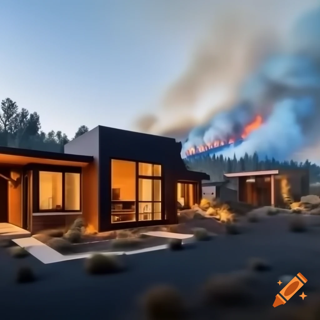 Modular homes designed for wildfire resilience in California featuring modern design and natural materials