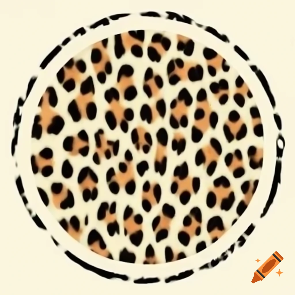 Distressed cheetah print circle design