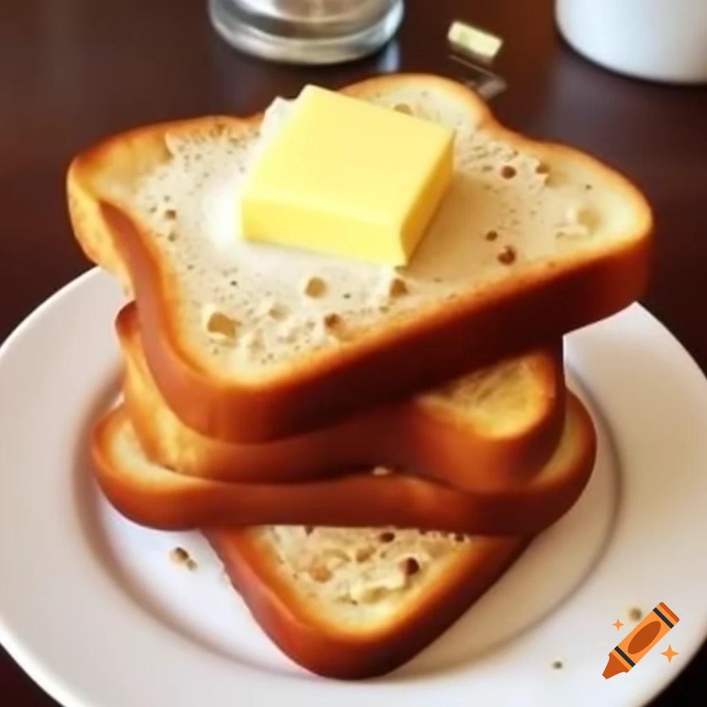 4k realistic tilt-shift photograph of buttered Texas toast