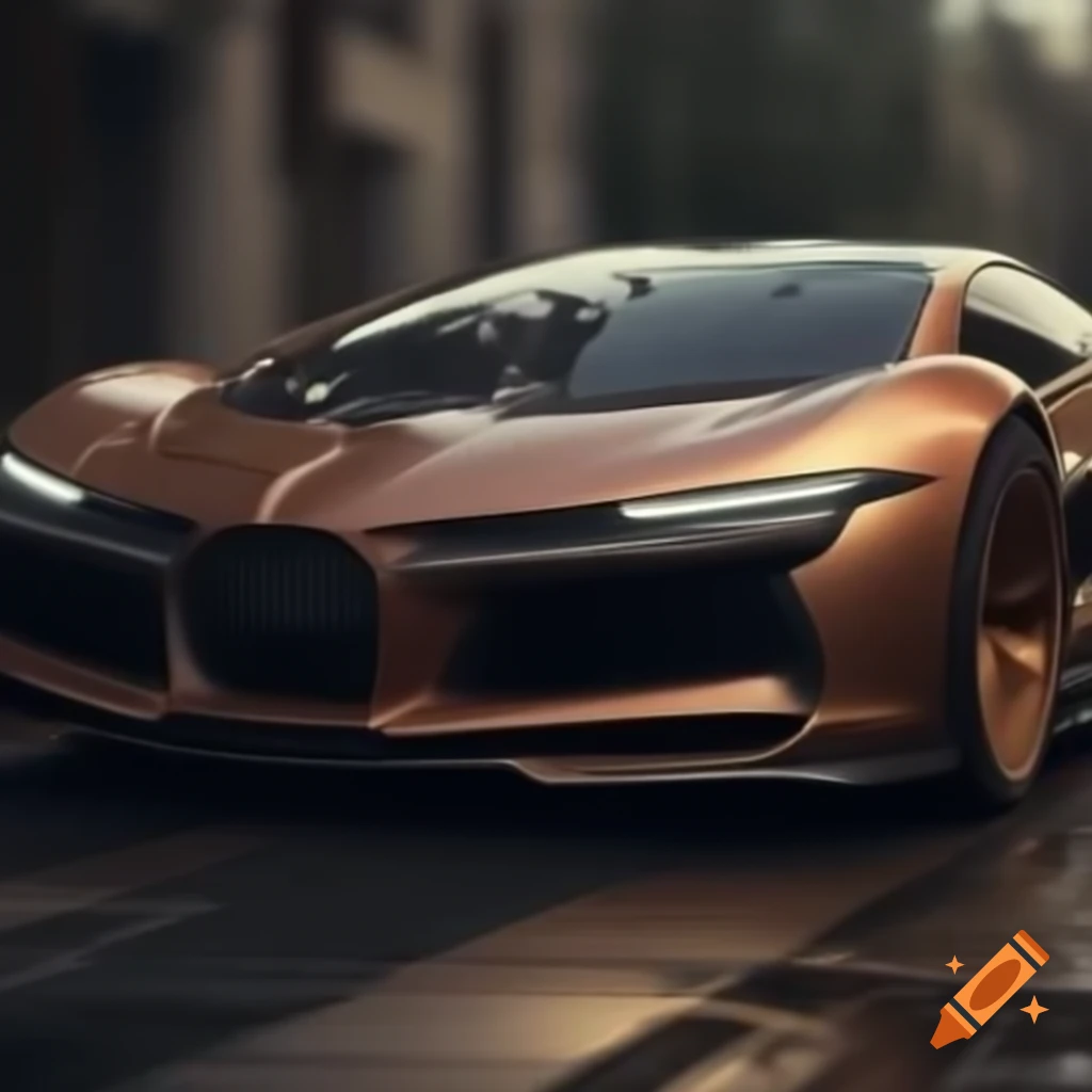 Hyper realistic car design showcasing intricate details