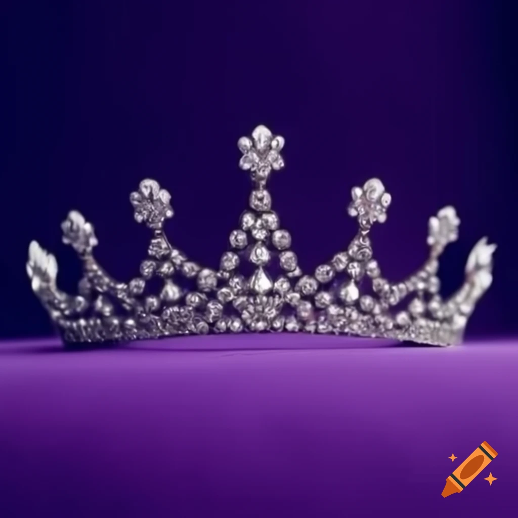 Six Tiaras Displayed On A Purple Background On Craiyon