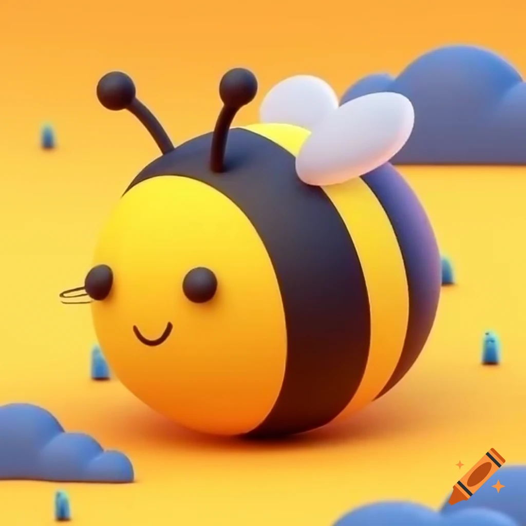 Cute cartoon bee illustration