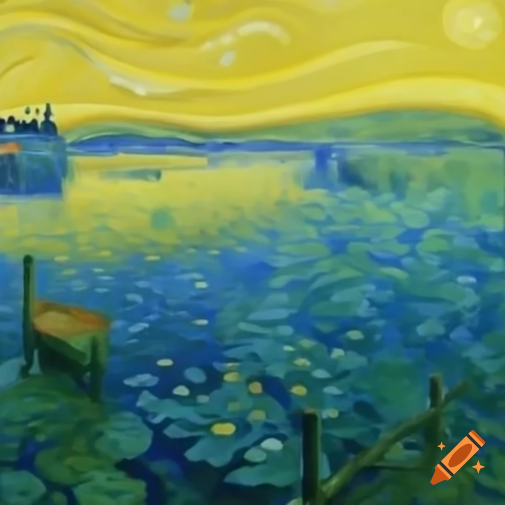 Vincent Van Gogh's interpretation of Claude Monet's water lilies