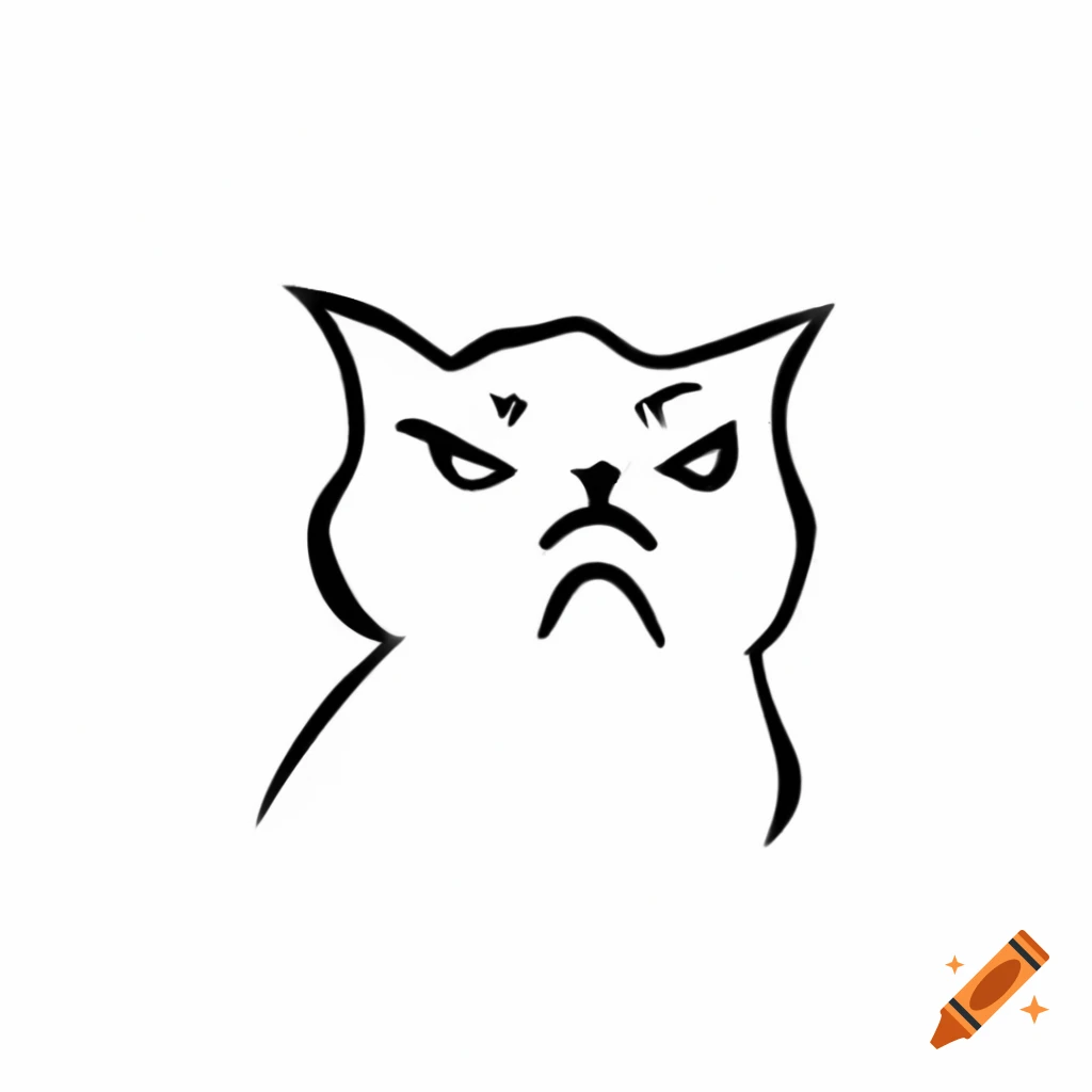Rough Sketch Of An Angry Cat On Craiyon