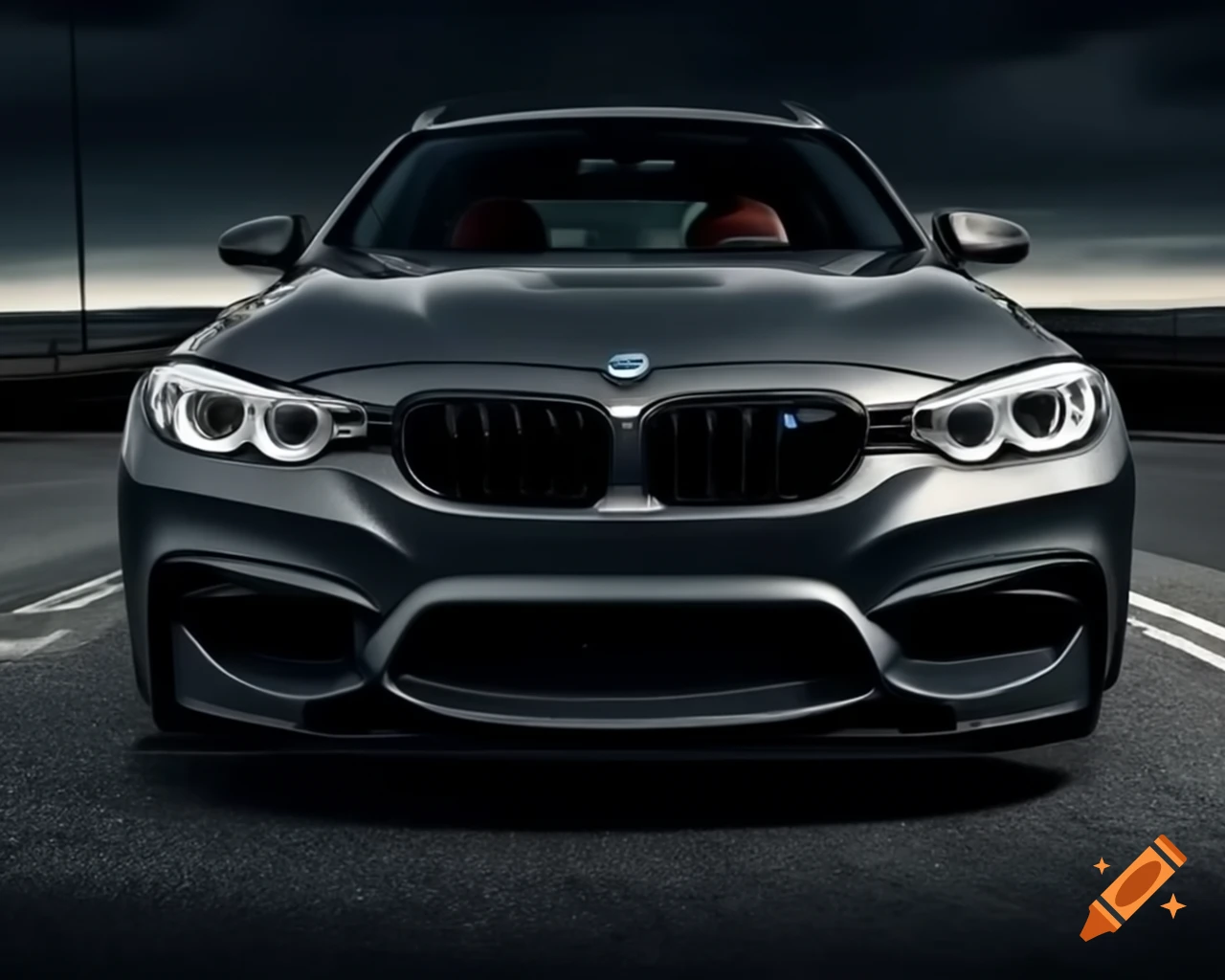 2013 BMW Series 5 Touring with black M kit in nostalgic garage