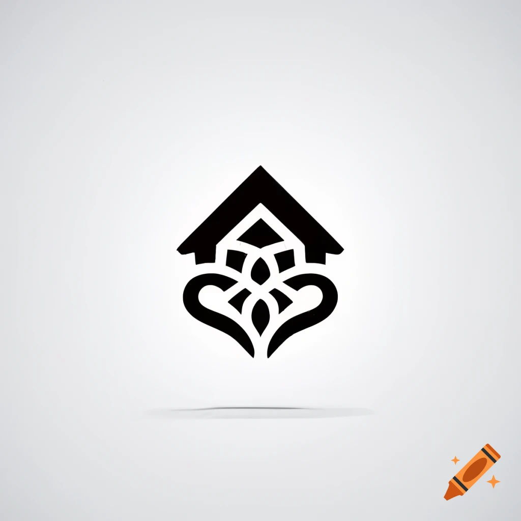 Pictorial mark logo with houses symbolizing prosperity and future, 2D design