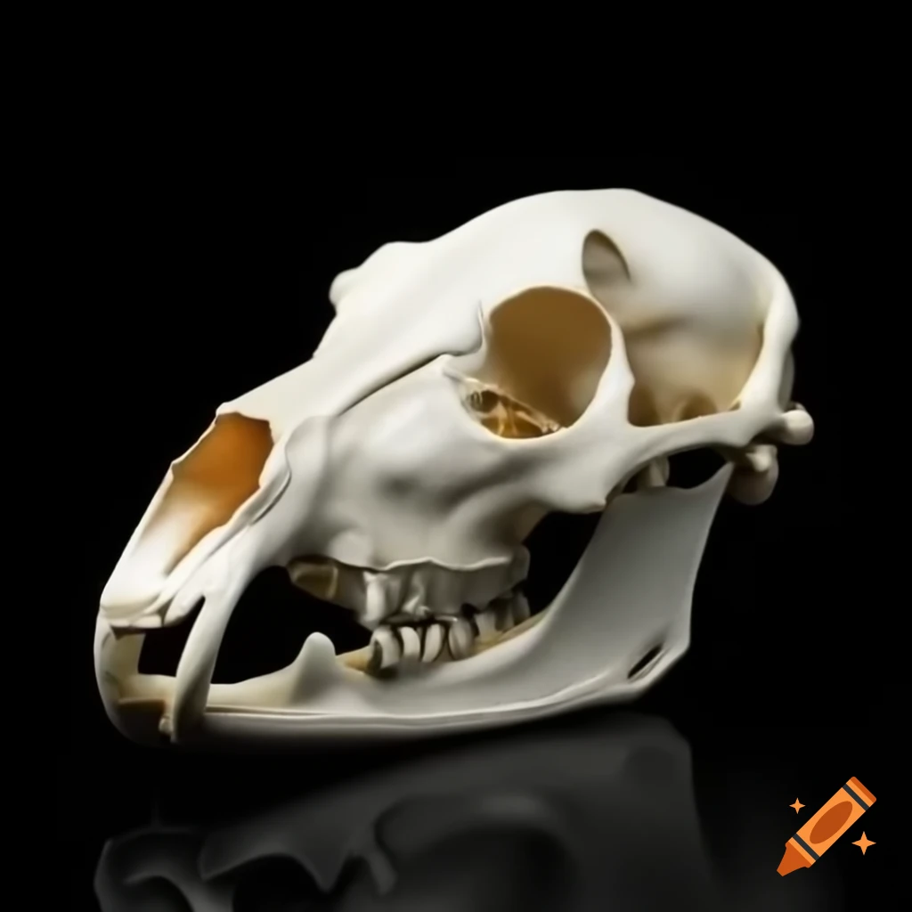 Animal skull isolated on a plain background