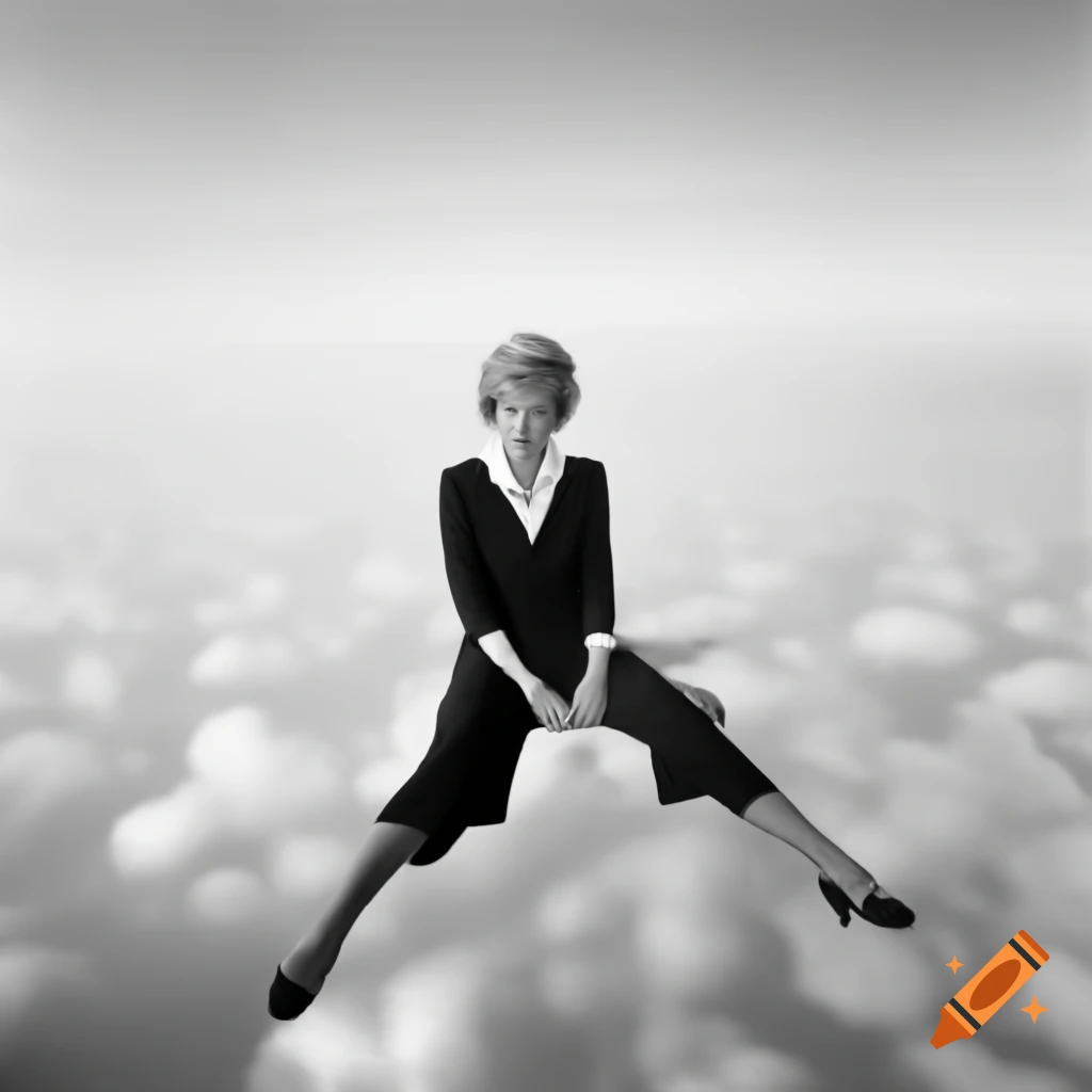 Lady Diana depicted sitting on clouds