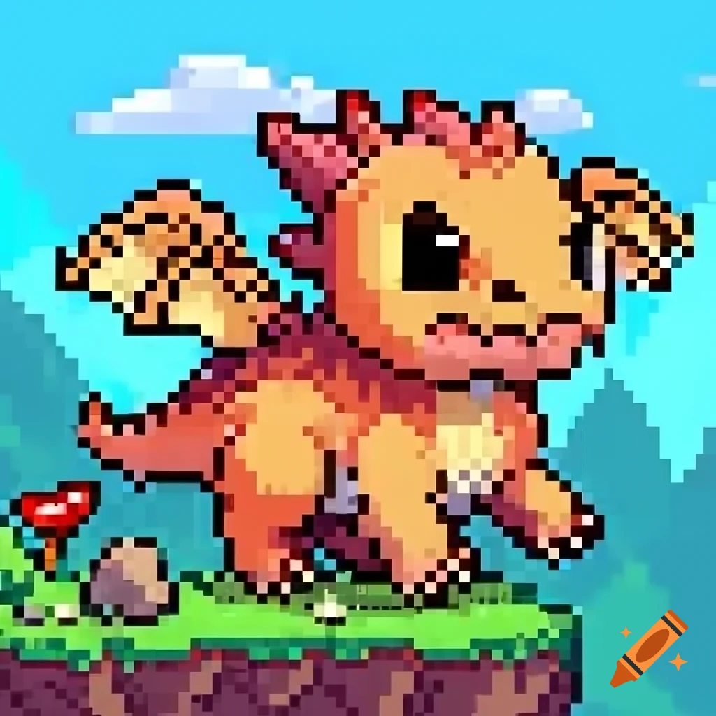 Pixel Art Of A Baby Mountain Dragon On Craiyon pixel-art-of-a-baby-mountain-dragon-on-craiyon